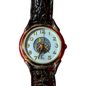 (896)Vintage Faded Glory Moonphase Ladies Watch with Date at the 6 o'clock…